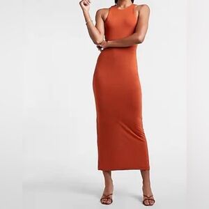 Express Body Contour High Neck Back Cutout Dress in Size Small